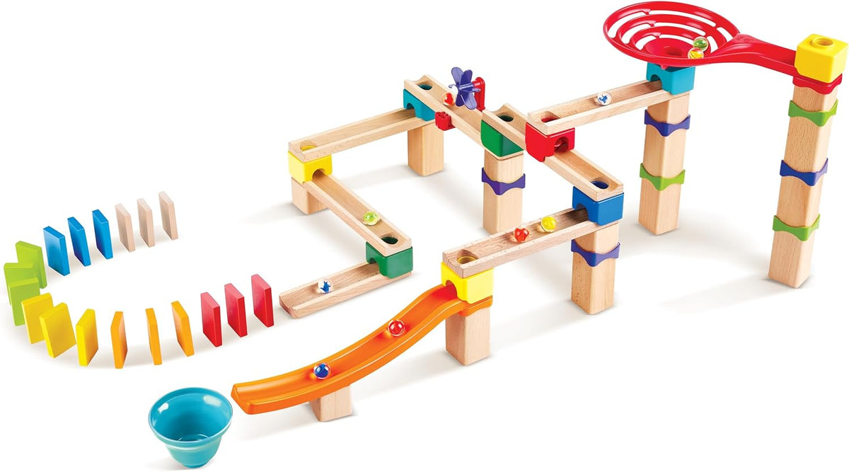 Hape Wooden Marble Run & Domino Set - 81 Pieces