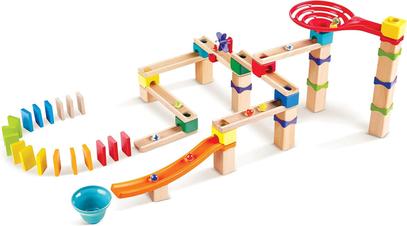 Hape Wooden Marble Run & Domino Set - 81 Pieces