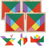 Tangram Puzzle, Wooden, 4PCS