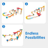 Hape Wooden Marble Run & Domino Set - 81 Pieces