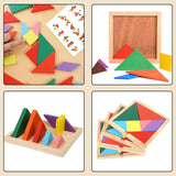 Tangram Puzzle, Wooden, 4PCS