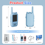 Video Walkie Talkies for Kids Rechargeable, 2 Pack Camera with Screen, Long Range Voice Changer Intercom Toys for Boys Girls 3-12, Outdoor Camping Hiking Christmas Birthday Gifts (Blue+Pink)